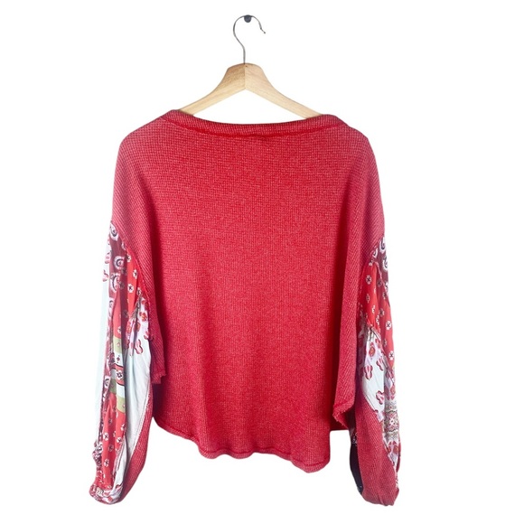We The Free Red and Multicolor Blouse - Picture 5 of 8